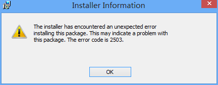 window8 window10安装msi错误2503 2502