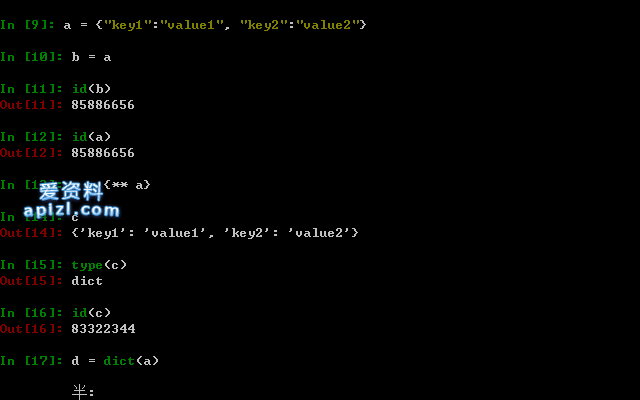 Python3 字典的复制与修改